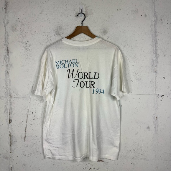 Hanes Heavyweights AOP Michael Bolton Graphic World Tour Tee XL - Picture 7 of 9